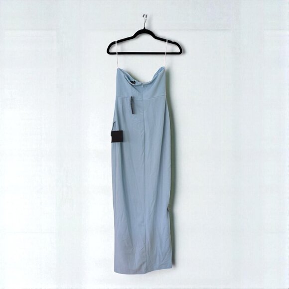Lulus After Hours Light Blue Strapless Ruffled Maxi Dress Size Small - Picture 9 of 9